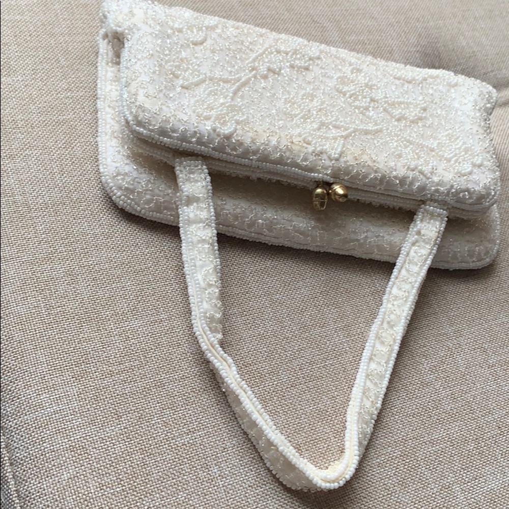 Vintage Handbeaded Wedding Day Purse - Picture 3 of 7